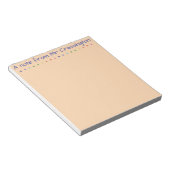 パーソナライズされた先生色のドット ノートパッド (アングル)