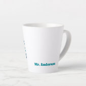 パーソナライズされた先生評価マグ カフェラテマグ (右アングル)