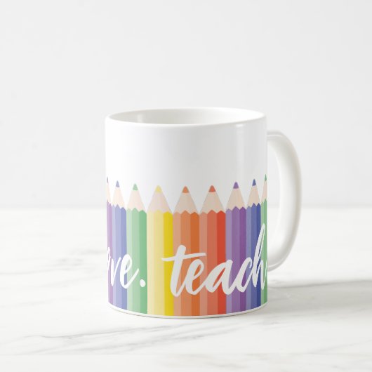 パーソナライズされた先生評価マグ コーヒーマグカップ (正面右)