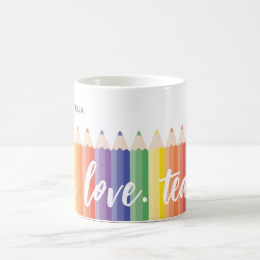 パーソナライズされた先生評価マグ コーヒーマグカップ (中央)