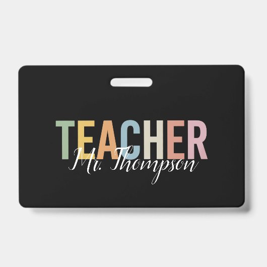 パーソナライズされた先生評価新学期 バッジ (正面)