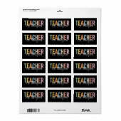 パーソナライズされた先生評価新学期 ラベル (フルシート)