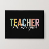 パーソナライズされた先生評価新学期 缶バッジ (正面)