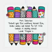 パーソナライズされた先生評価 メタルオーナメント (正面)