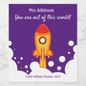 パーソナライズされた先生評価 ワインラベル (シングルラベル)