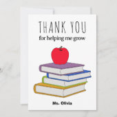 パーソナライズされた先生謝礼ギフト名前をカスタムする サンキューカード (正面)