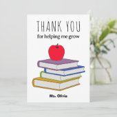 パーソナライズされた先生謝礼ギフト名前をカスタムする サンキューカード (スタンド正面)