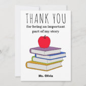 パーソナライズされた先生謝礼ギフト名前をカスタムする サンキューカード (正面)