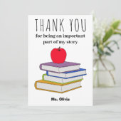パーソナライズされた先生謝礼ギフト名前をカスタムする サンキューカード (スタンド正面)