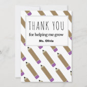 パーソナライズされた先生謝礼ギフト名前をカスタムする サンキューカード (正面)