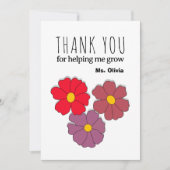 パーソナライズされた先生謝礼ギフト名前をカスタムする サンキューカード (正面)