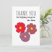 パーソナライズされた先生謝礼ギフト名前をカスタムする サンキューカード (スタンド正面)