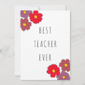 パーソナライズされた先生謝礼ギフト名前をカスタムする サンキューカード (裏面)