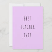 パーソナライズされた先生謝礼ギフト名前をカスタムする サンキューカード (裏面)