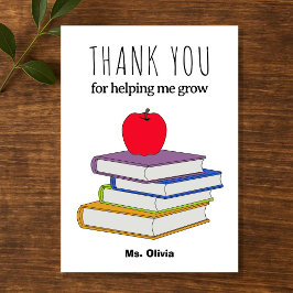 パーソナライズされた先生謝礼ギフト名前をカスタムする サンキューカード