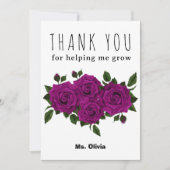 パーソナライズされた先生謝礼ギフト名前をカスタムする サンキューカード (正面)