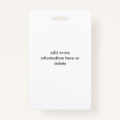 パーソナライズされた先生識別カード – Apple バッジ (裏面)