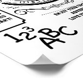 パーソナライズされた先生退職ポスターアップル ポスター (角)