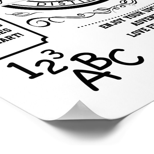 パーソナライズされた先生退職ポスターアップル ポスター (角)