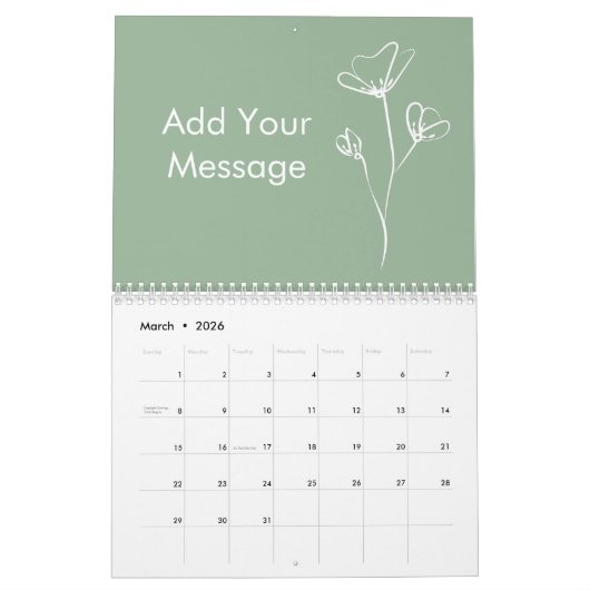 パーソナライズされた先生退職新年の贈り物 カレンダー (3月 2026)