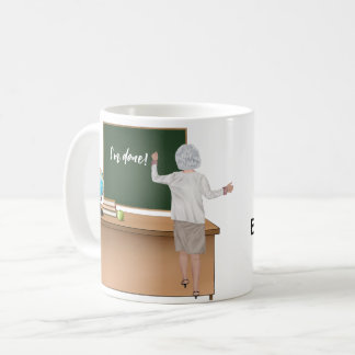 パーソナライズされた先生退職金マグカップ コーヒーマグカップ