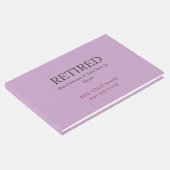 パーソナライズされた先生退職金ミニマリスト ゲストブック (コーナー)