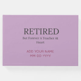 パーソナライズされた先生退職金ミニマリスト ゲストブック