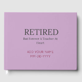 パーソナライズされた先生退職金ミニマリスト ゲストブック