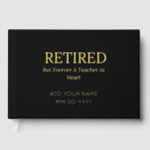 パーソナライズされた先生退職金ミニマリスト ゲストブック (正面)