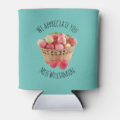 パーソナライズされた先生鑑賞りんごティール(緑がかった色) 缶クーラー (正面)