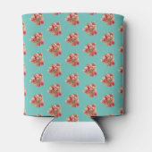 パーソナライズされた先生鑑賞りんごティール(緑がかった色) 缶クーラー (裏面)