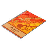 パーソナライズされた先生陽気かわいらし抽象芸術 ノートブック (左側)