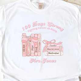 パーソナライズされた先生100日の学校がん Tシャツ