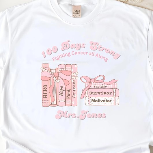 パーソナライズされた先生100日の学校がん Tシャツ