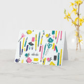 パーソナライズされた先生 カード (黄色い花)