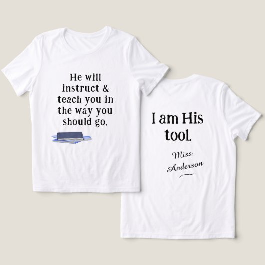 パーソナライズされた先生 トライブレンドTシャツ (デザイン正面&裏面)