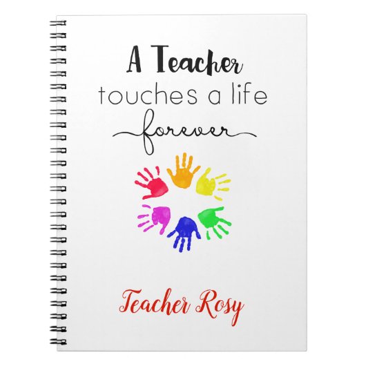 パーソナライズされた先生 ノートブック (正面)