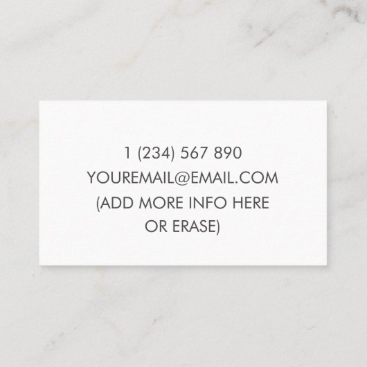 パーソナライズされた先生 名刺 (裏面)