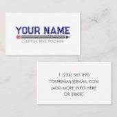 パーソナライズされた先生 名刺 (正面/裏面)