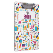 パーソナライズされた先生-名前をカスタムする新学期 クリップボード (右)