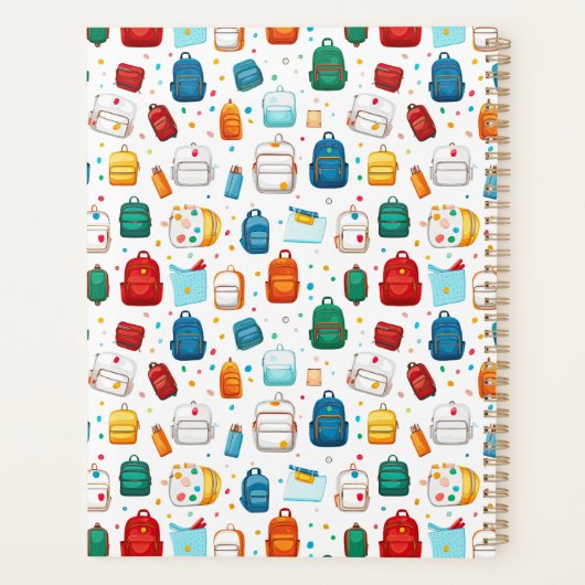 パーソナライズされた先生-名前をカスタムする新学期 プランナー手帳 (裏面)