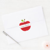 パーソナライズされた先生appleステッカー ラウンドシール (封筒)