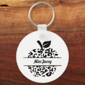 パーソナライズされた先生Apple名、カスタム先生 キーホルダー (正面)