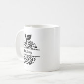 パーソナライズされた先生Apple名、カスタム先生 コーヒーマグカップ (正面左)