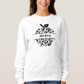 パーソナライズされた先生Apple名、カスタム先生 スウェットシャツ (正面)