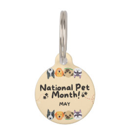 パーソナライズされた全国ペット月間 ペット　ネームタグ