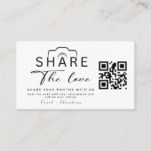 パーソナライズされた共有愛のQR結婚コード エンクロージャーカード (正面)