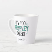 パーソナライズされた内向きGag外の人々 カフェラテマグ (左アングル)