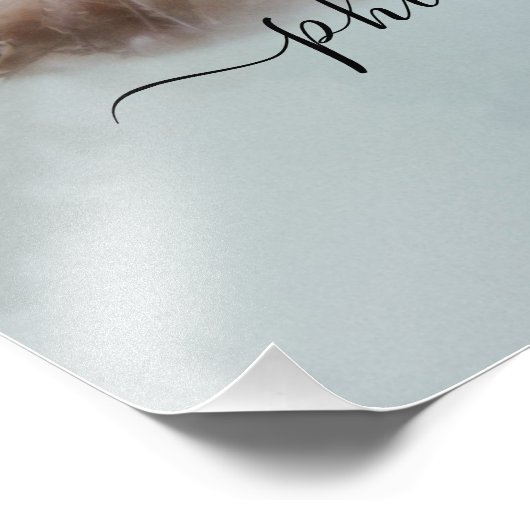 パーソナライズされた写エレガント結婚詩 フォトプリント (角)