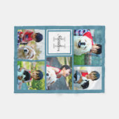 パーソナライズされた写カスタム真集金贈モノグラムの与 フリースブランケット (正面(横))